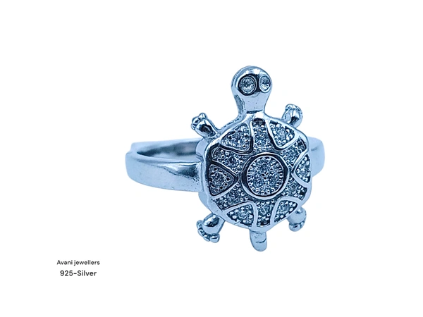 Avani Jewellers Silver Tortoise Fancy Ring - 3.07, 10