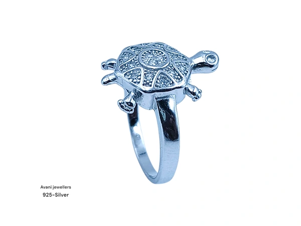Avani Jewellers Silver Tortoise Fancy Ring - 3.07, 10