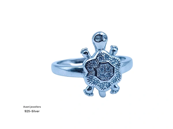 Avani Jewellers Silver Tortoise Fancy Ring - 3.04, 13