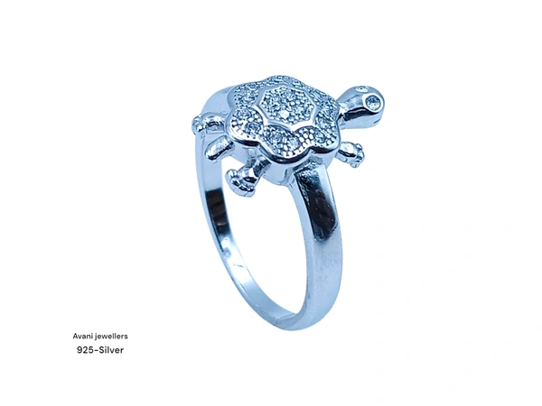 Avani Jewellers Silver Tortoise Fancy Ring - 3.04, 13