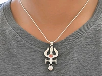 Silver God Pendant - BLUE, 5.12