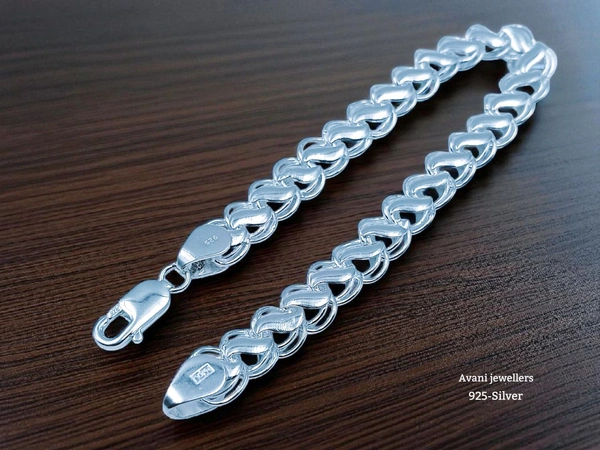 Avani Jewellers Silver Gents Bracelet - 17.36, 9 Inch