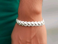 Avani Jewellers Silver Gents Bracelet - 17.36, 9 Inch