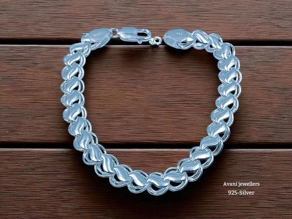 Avani Jewellers Silver Gents Bracelet - 17.36, 9 Inch