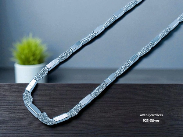 Avani Jewellers Silver Gents Chain - 20, 24
