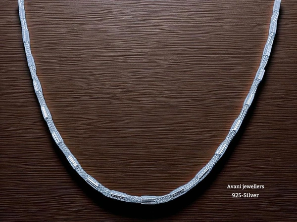 Avani Jewellers Silver Gents Chain - 20, 24