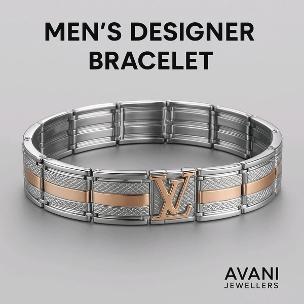 Avani Jewellers Silver Gents Bracelet - 31.11, 8.2 Inch
