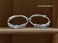 Avani Jewellers Silver Baby Plain Kade - 17.48, Adjustable
