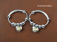 Avani Jewellers Silver Baby Plain Kade - 17.79, Adjustable