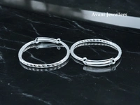 Avani Jewellers Silver Baby Plain Kade - 14.48, Adjustable