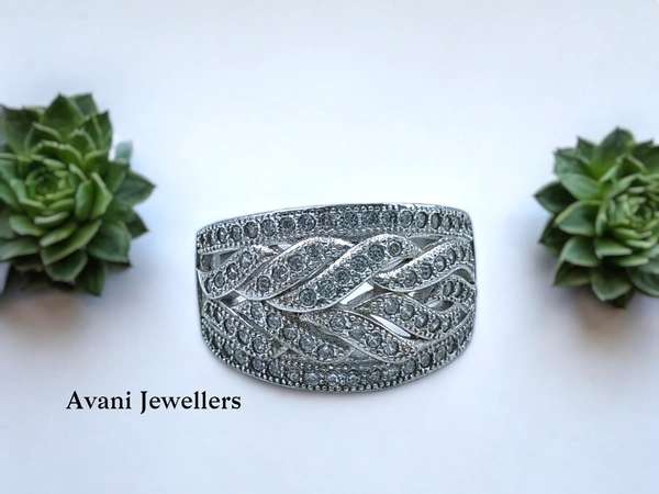 Avani Jewellers Silver Ladies Cocktail Ring - 5.59, 13