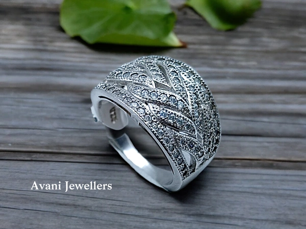 Avani Jewellers Silver Ladies Cocktail Ring - 5.59, 13