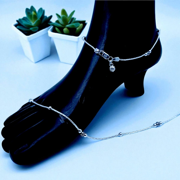 Silver Fancy Paayal - 11.33, 10.5 Inch