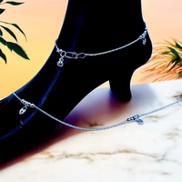 Silver Fancy Paayal - 12.48, 10.5 Inch