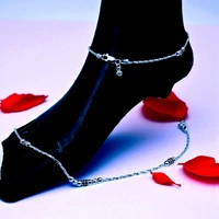 Silver Fancy Paayal - 13.92, 10.5 Inch