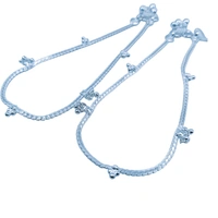 Silver Fancy Paayal - 24.6, 10.5 Inch