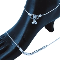 Silver Fancy Paayal - 20.6, 10.5 Inch