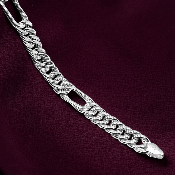 Avani Jewellers Silver Gents Bracelet - 9.86, 8.6 INCH