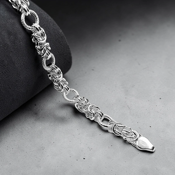 Avani Jewellers Silver Gents Bracelet - 9.4, 8.5 INCH