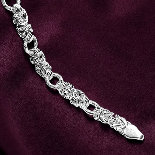 Avani Jewellers Silver Gents Bracelet - 9.4, 8.5 INCH