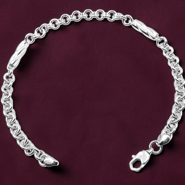 Avani Jewellers Silver Gents Bracelet - 6.21, 8.5 INCH