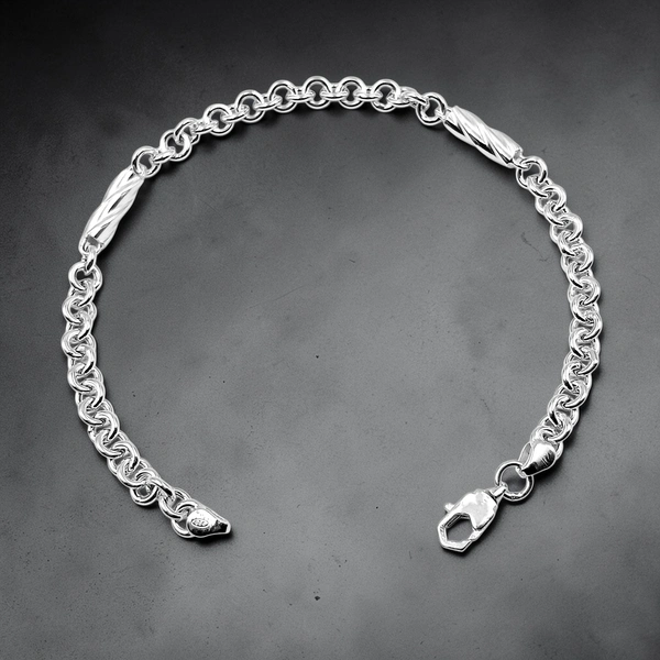Avani Jewellers Silver Gents Bracelet - 6.21, 8.5 INCH