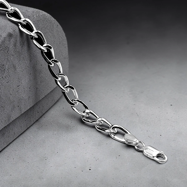 Avani Jewellers Silver Gents Bracelet - 8.79, 8.7 INCH