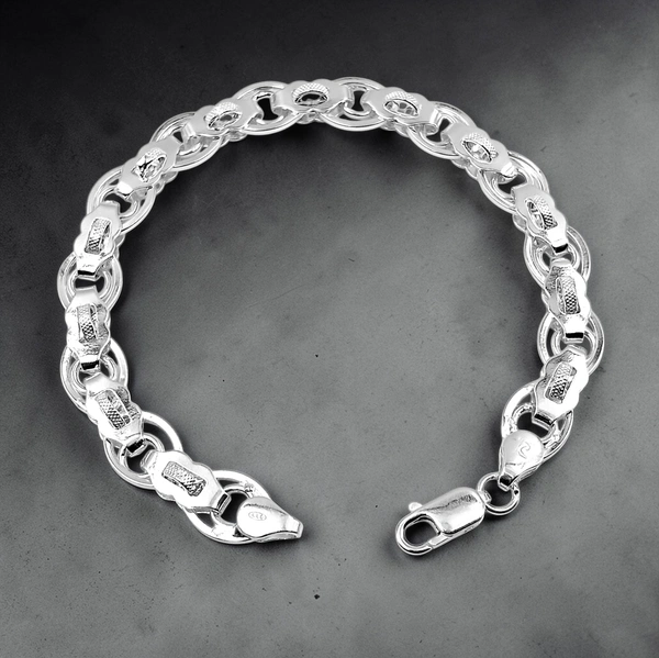 Avani Jewellers Silver Gents Bracelet - 10.76, 8.5 INCH