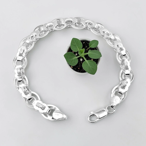 Avani Jewellers Silver Gents Bracelet - 10.76, 8.5 INCH