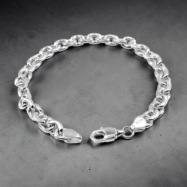 Avani Jewellers Silver Gents Bracelet - 9.93, 8.5 INCH