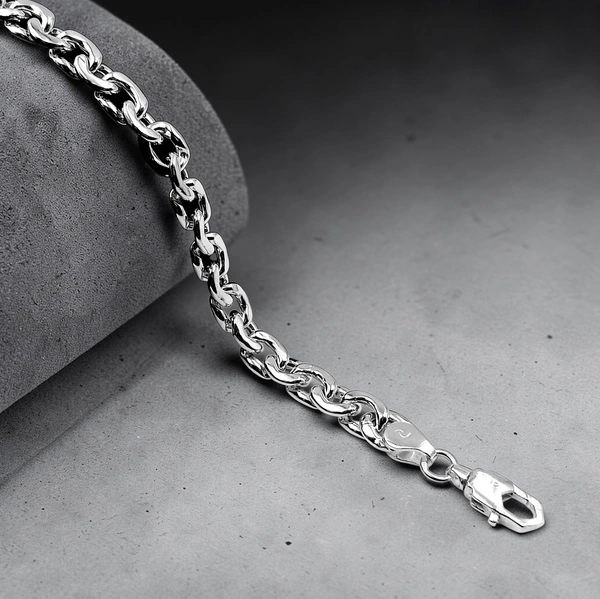 Avani Jewellers Silver Gents Bracelet - 9.93, 8.5 INCH