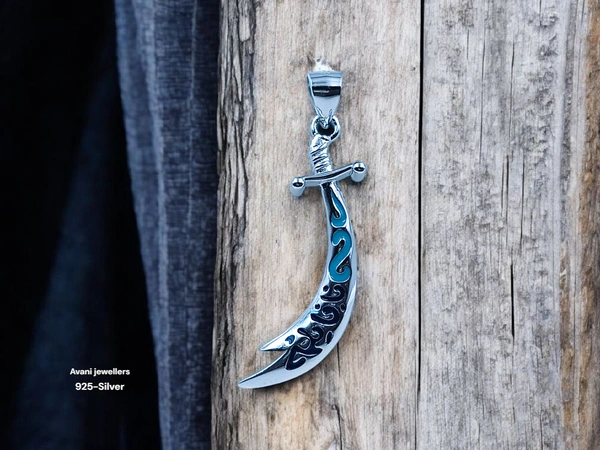 Avani Jewellers Silver Gents Fancy Pendant - 2.75