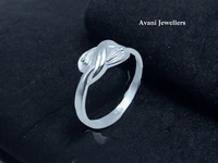 Avani Jewellers Silver Ladies Plain Ring - 2.27, 14