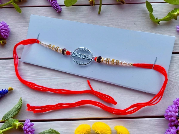 Silver Fancy Rakhi - Free Size