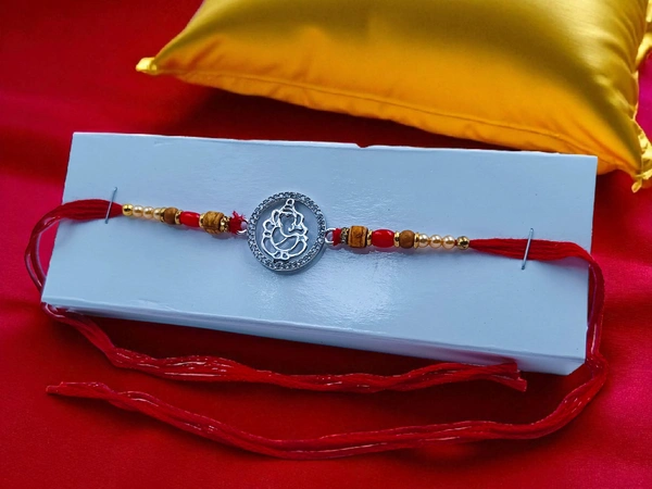 Silver Fancy Rakhi - Free Size