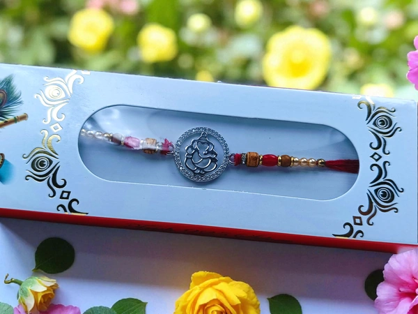 Silver Fancy Rakhi - Free Size