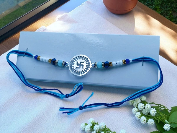 Silver Fancy Rakhi - Free Size