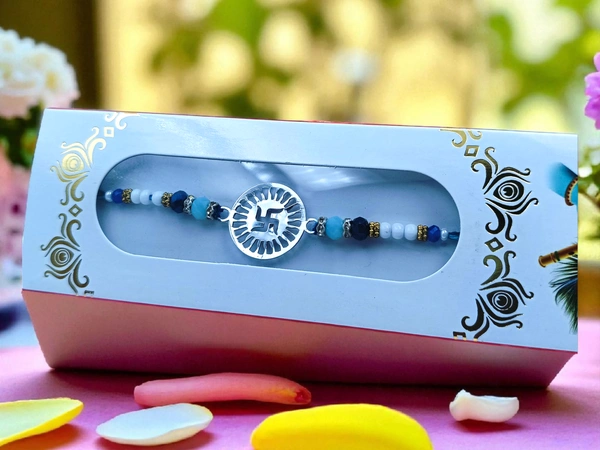 Silver Fancy Rakhi - Free Size