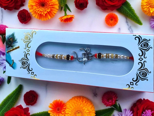 Silver Fancy Rakhi - Free Size