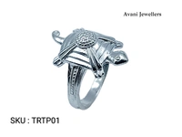 Avani Jewellers Silver Tortoise Plain Ring - 3.26, 14