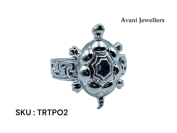 Avani Jewellers Silver Tortoise Plain Ring - 5.13, 25