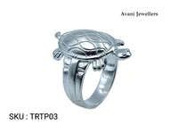 Avani Jewellers Silver Tortoise Plain Ring - 5.1, 24