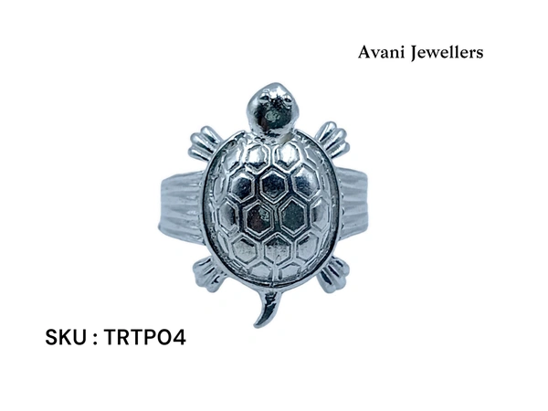 Avani Jewellers Silver Tortoise Plain Ring - 4.51, 23