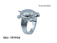 Avani Jewellers Silver Tortoise Plain Ring - 4.51, 23