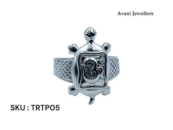 Avani Jewellers Silver Tortoise Plain Ring - 5, 23