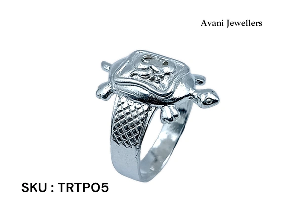 Avani Jewellers Silver Tortoise Plain Ring - 5, 23