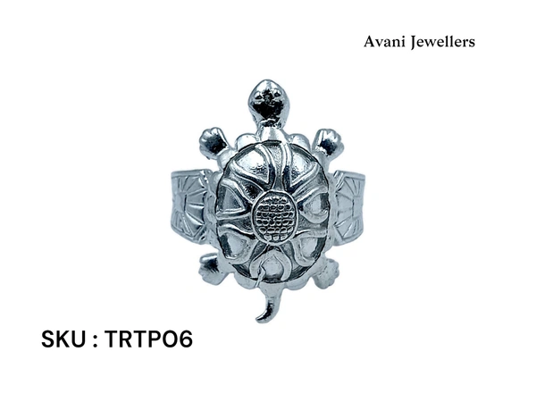 Avani Jewellers Silver Tortoise Plain Ring - 5.07, 23