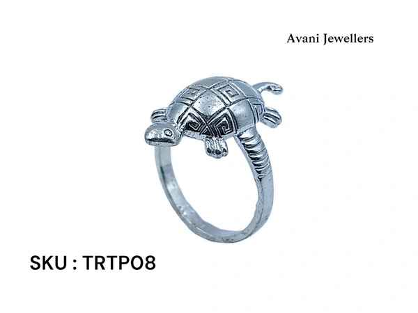 Avani Jewellers Silver Tortoise Plain Ring - 2.49, 14