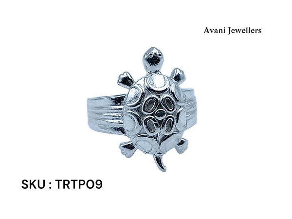 Avani Jewellers Silver Tortoise Plain Ring - 5.44, 24