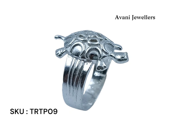 Avani Jewellers Silver Tortoise Plain Ring - 5.44, 24